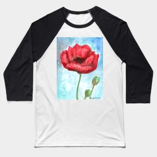 Red Poppy I Baseball T-Shirt